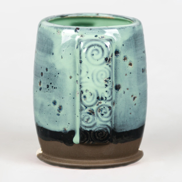 SW-514 Sage Gloss over SW-181 Night Moth on EG-004 Dark Brown Engobe
