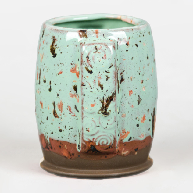 SW-514 Sage Gloss over SW-192 Amaryllis on EG-004 Dark Brown Engobe