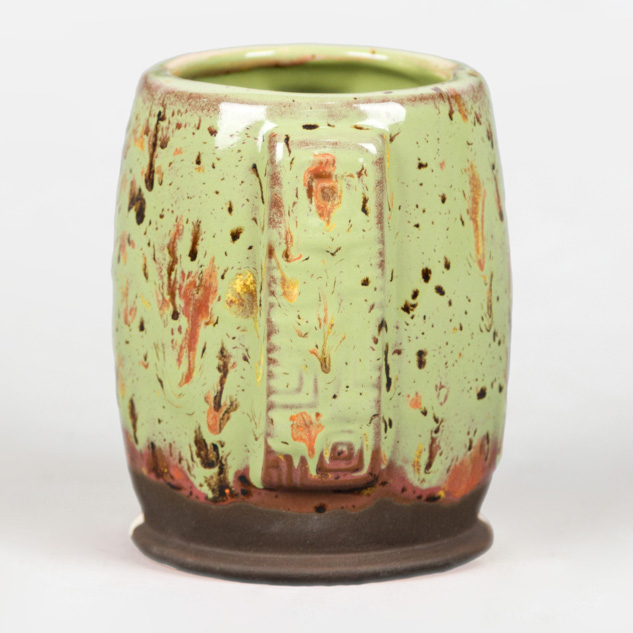 SW-514 Sage Gloss over SW-192 Amaryllis on EG-004 Dark Brown Engobe