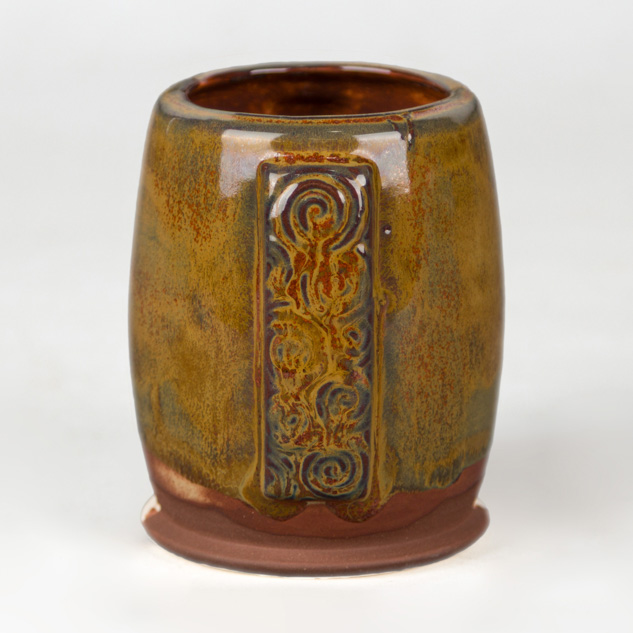 SW-130 Copper Jade over SW-122 Maycoshino on EG-003 Brick Red Engobe