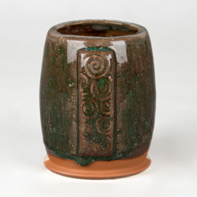 SW-171 Enchanted Forest over SW-122 Maycoshino on EG-007 Terracotta Engobe