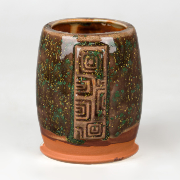 SW-171 Enchanted Forest over SW-122 Maycoshino on EG-007 Terracotta Engobe
