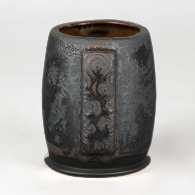 SW-182 Antique Brass over SW-122 Maycoshino on EG-005 Black Engobe