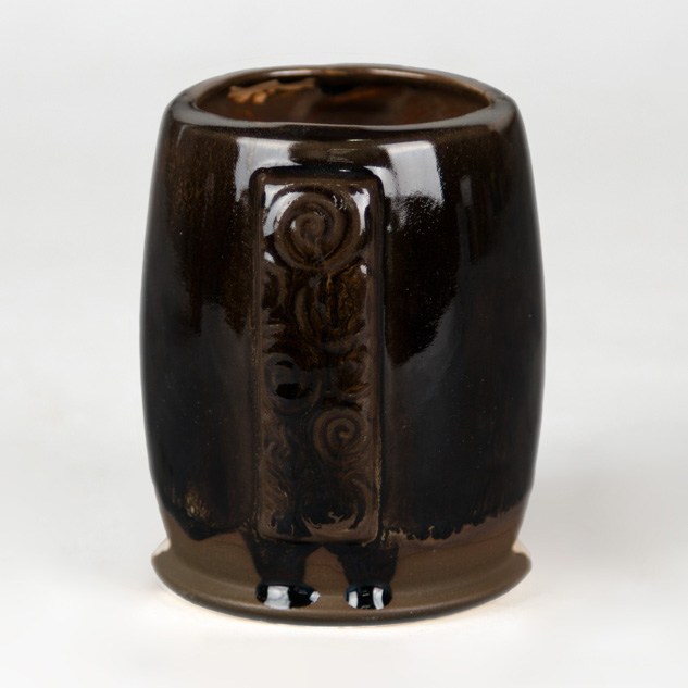 SW-203 Root Beer over SW-122 Maycoshino on EG-004 Dark Brown Engobe