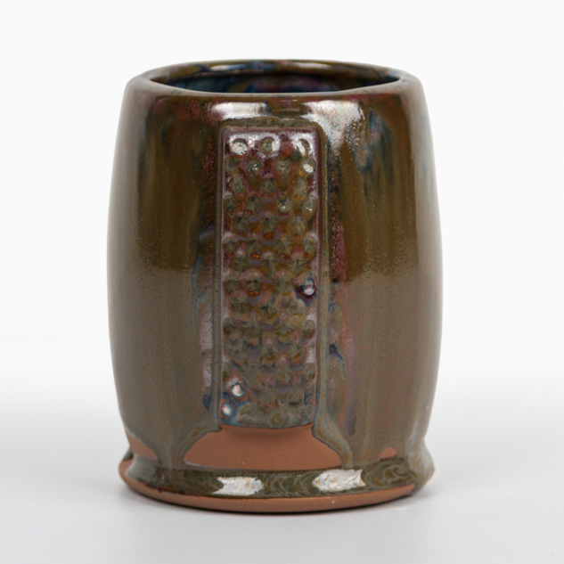 SW-175 Rusted Iron over SW-226 Pink Pearl on EG007 Terracotta Engobe