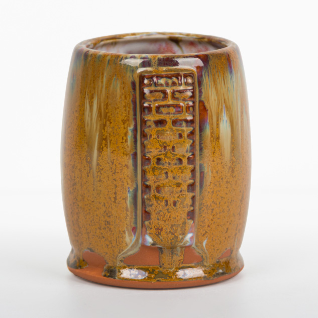 SW-175 Rusted Iron over SW-226 Pink Pearl on EG007 Terracotta Engobe
