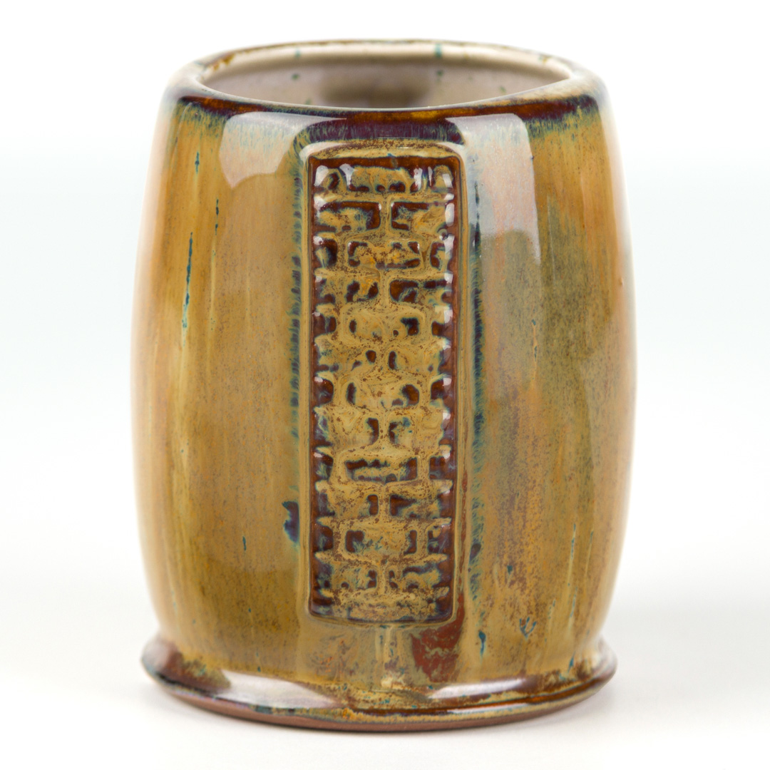 SW-130 Copper Jade over SW-227 Tidal Wave on EG-003 Brick Red Engobe
