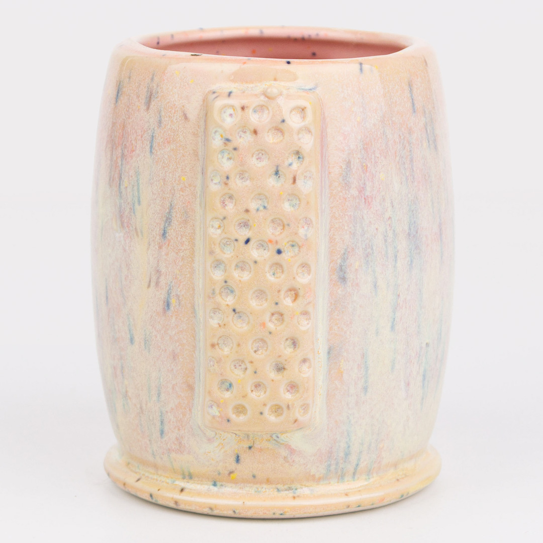 SW-169 Frosted Lemon over SW-230 Pink Speck on EG-002 Speckled Buff Engobe